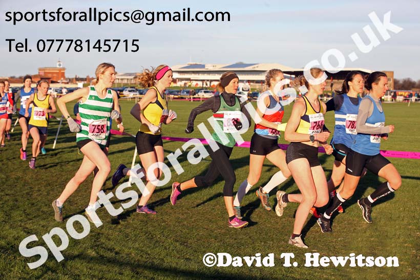 Senior womens North Eastern Cross Country, Redcar. Photo:  David T. Hewitson/Sports for All Pics